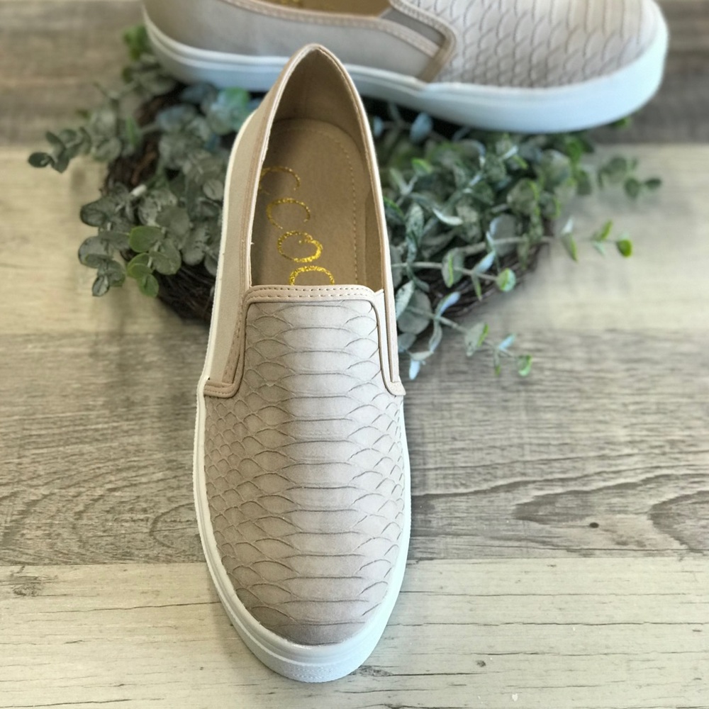 LAST SIZES❗️Peyton Snakeskin Sneaker Taupe - Picture 4 of 5